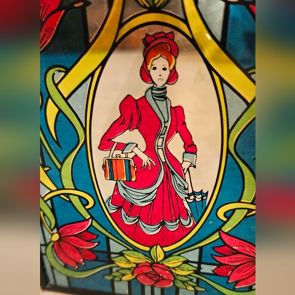 Vintage 1976 California Perfume Company Stained Glass Advertising Panels, Victor - Picture 5 of 10